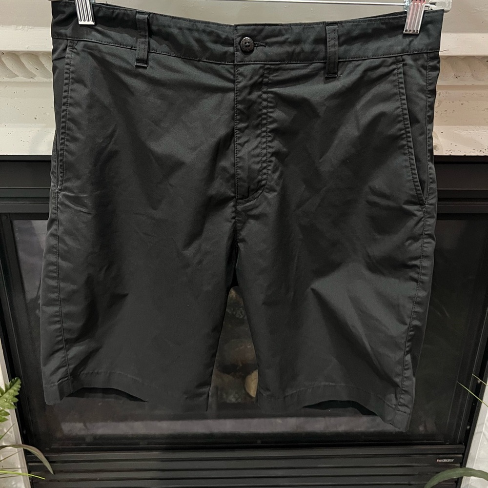 FootJoy Black Men's Flat-Front Golf Shorts